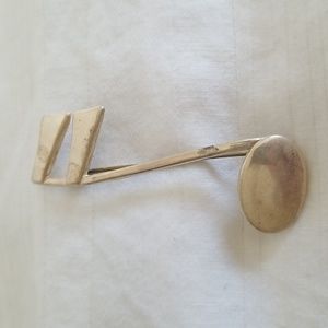 Vintage Lang Sterling Silver Semiquaver Music Note Brooch